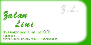 zalan lini business card